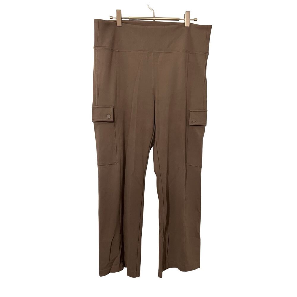 Athleta Delancey Straight Leg Cargo‎ Pants Size L Brown Tan Athletic Athleisure